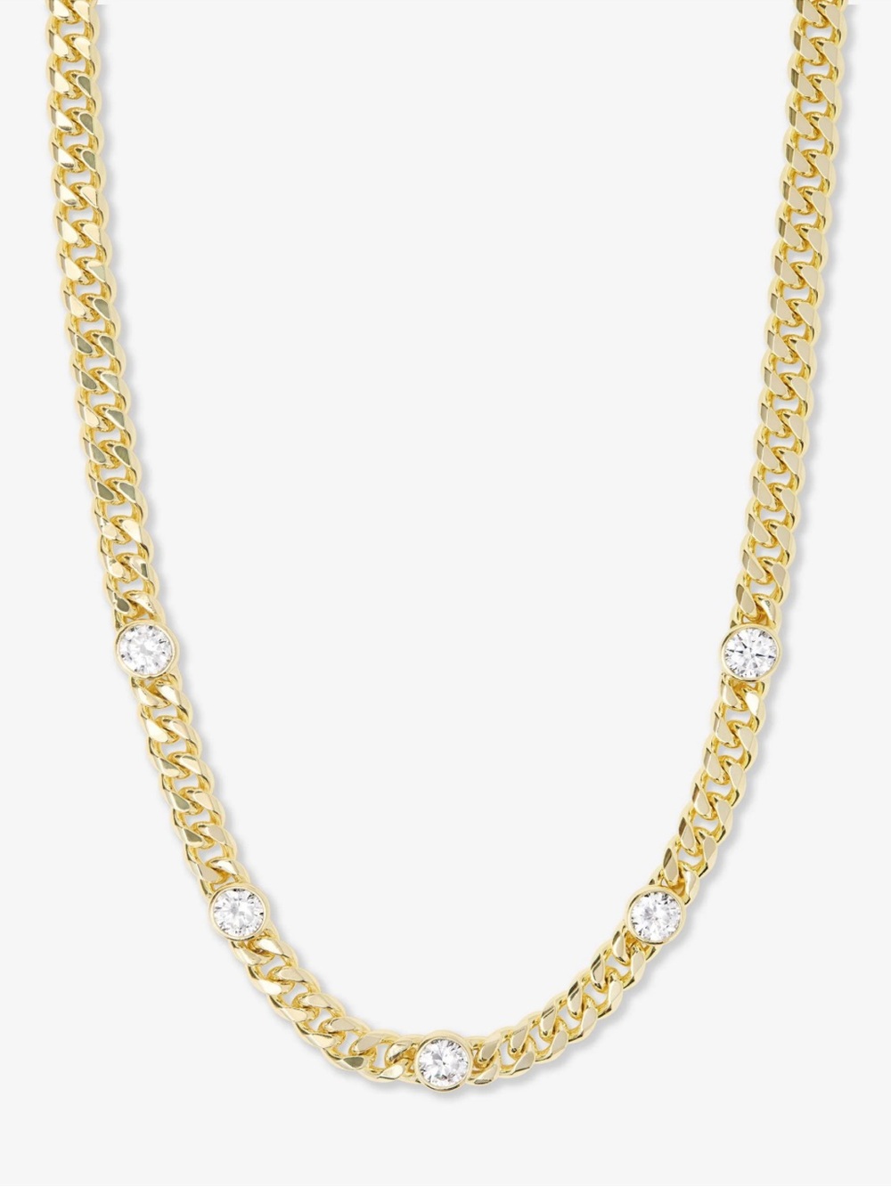 NWT Melinda Maria Gold “Julian 5 Diamond Necklace 6.8mm”